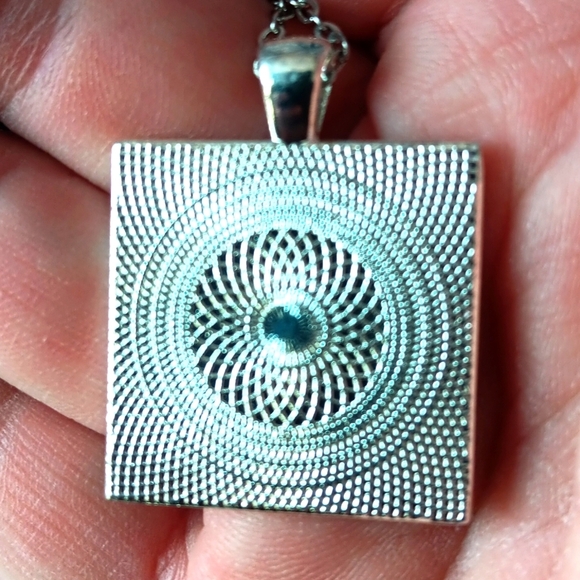 Rainbow Tourmaline Resin Pendant Necklace - Picture 4 of 4